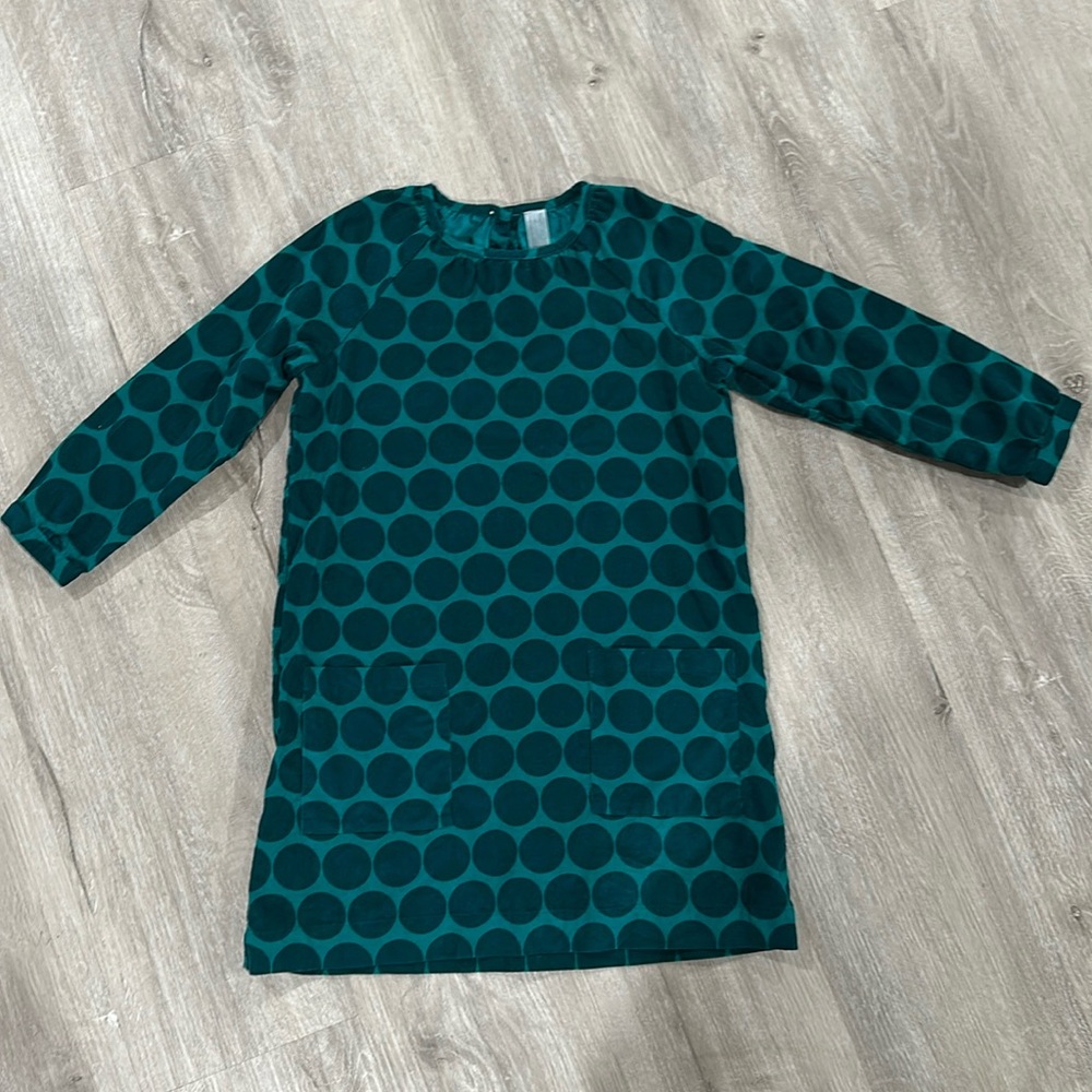 Primary 6-7 green corduroy dress